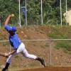 Samoa Pitcher, Aukuso Ma'ae delivers a pitch