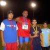 A man among boys ! Rabangaki won the Discus.