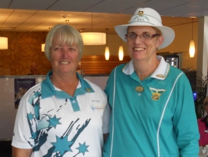 President Lesley and winner District Singles Judy King 