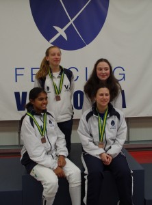 Bronze Medal winning Women's Junior Foil Team