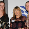 YV President Cherry Birch with Female Sailors of the Year Ella Grimshaw and Laura Harding