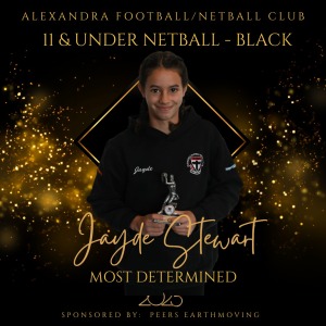Under 11 Netball - Black - Most Determined