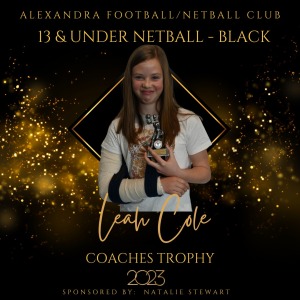 Under 13 Netball - Black - Coaches Trophy