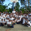 SDA Elementary Students withe Coach Burns after their clinic