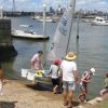 Club Sabot entering the water